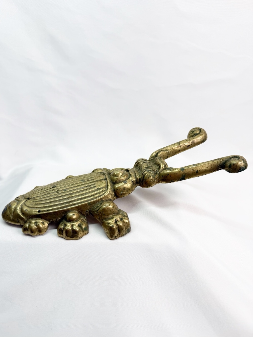 Vintage Solid Brass Beetle Scarab Shoe Boot Jack